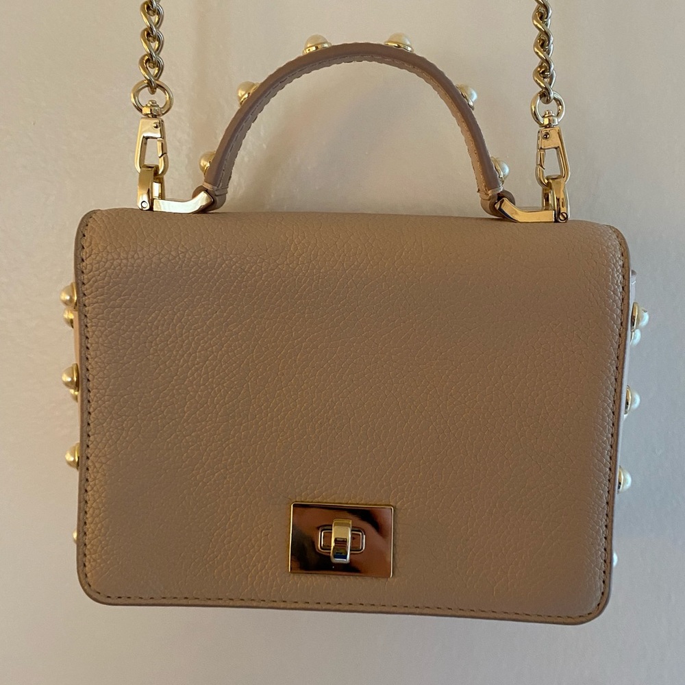 Leather and Pearl Kate Spade Crossbody Purse